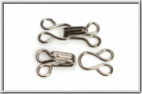 Haken/�se-Verschluss "Mieder", 17x8mm, antiksilberfb., Metall, 4 Stk.