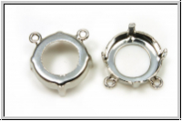 Anh�nger-Fassung 01, GITA, f�r Rivoli 14mm, silberfb., Messing, 1 Stk.