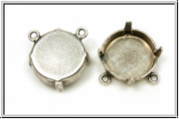 Anh�nger-Fassung 02, GITA, f�r Rivoli 14mm, antiksilberfb., Messing, 1 Stk.