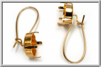 Loop-Fassung 01, GITA, f�r Rivoli 12mm, goldfb., Messing, 1 Paar