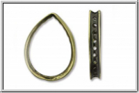 Bead Frame "Teardrop", AMORACAST, 19x14mm, antikmessingfb., Metall, 1 Stk.