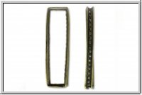 Bead Frame "Rechteck", AMORACAST, 36,5x10,5mm, antikmessingfb., Metall, 1 Stk.