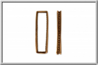 Bead Frame "Rechteck", AMORACAST, 36,5x10,5mm, antikkupferfb., Metall, 1 Stk.