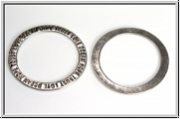 Ring "Hope, Trust, Love, Dream", flach, 35mm, antiksilberfb., Messing, 1 Stk.
