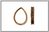 Bead Frame "Teardrop", AMORACAST, 19x14mm, antikkupferfb., Metall, 1 Stk.