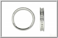 Bead Frame "Kreis", AMORACAST, 19,5mm, versilbert, Metall, 1 Stk.