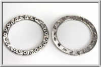 Ring "Natur", flach, 32mm, antiksilberfb., Messing, 1 Stk.