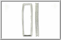 Bead Frame "Rechteck", AMORACAST, 36,5x10,5mm, silberfb., Sterling Silber, 1 Stk.