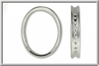 Bead Frame "Oval", AMORACAST, 20,5x16mm, silberfb., Sterling Silber, 1 Stk.