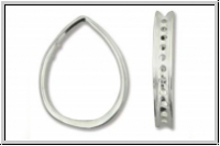 Bead Frame "Teardrop", AMORACAST, 19x14mm, silberfb., Sterling Silber, 1 Stk.