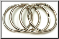Schl�sselringe, rund, 30mm, silberfb., 4 Stk.
