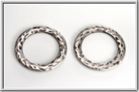 Ring "Gras", flach, 24mm, antiksilberfb., matt, Messing, 1 Stk.