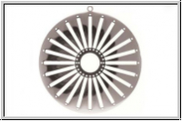 Anh�nger "Sonnenrad", CENTERLINE, 59mm, silberfb., Edelstahl, 1 Stk.