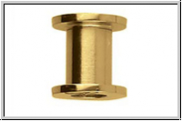 Anh�nger "Garnrolle", CENTERLINE, 10x9,8mm, goldfb., Edelstahl, 1 Stk.