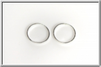 Ring "einfach", flach, 10mm, silberfb., Metall, 10 Stk.