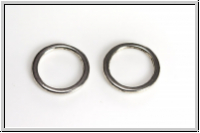 Ring "Round Edge", flach, 15mm, silberfb., Messing, 1 Stk.