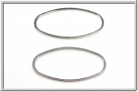 Ring "oval", flach, 30x15mm, silberfb., Metall, 1 Stk.