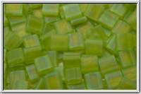 TL-0143fr, MIYUKI Tila Beads, green, lime, trans., matte, AB, 60 Stk.