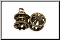 Anh�nger "Birdcage", 18x12mm, antikmessingfb., Tibetsilber, 1 Stk.