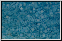 QTL-0148fr, MIYUKI Quarter Tila Beads, aqua, trans., matte, AB, 5g