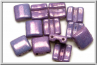 2-Loch-FixerBeads, horizontal, 8x8mm, white, op., vega luster, 12 Stk.