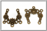 Verbinder "Bl�tenreigen", 25x23mm, antikmessingfb., Metall, 1 Stk.