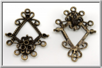 Verbinder "Blumenkorb", 35x26mm, antikmessingfb., Metall, 1 Stk.