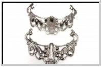 Verbinder "Jugendstil", 24x36mm, silberfb., Metall, 1 Stk.