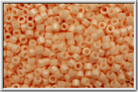 DB1522, MIYUKI Delica, 11/0, peach, lt., op., matte, AB, 5g