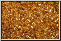 DB2521, MIYUKI Delica, 11/0, topaz, trans., 24kt gold-ld., 1g (Kleinere Menge!)