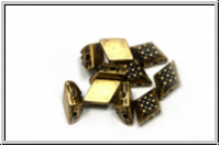 Bead substitutes "ADAMAS" CYMBAL, 8,2x5,3mm, antikmessingfb., Metall, 10 Stk.