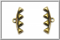 Bead Ending "VANI IV", CYMBAL, 21,6x8,5mm, antikmessingfb., Metall, 1 Paar