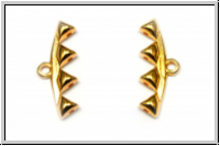 Bead Ending "VANI IV", CYMBAL, 21,6x8,5mm, vergoldet, Metall, 1 Paar