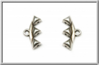 Bead Ending "VANI III", CYMBAL, 16,2x8,2mm, versilbert, Metall, 1 Paar
