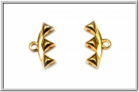 Bead Ending "VANI III", CYMBAL, 16,2x8,2mm, vergoldet, Metall, 1 Paar