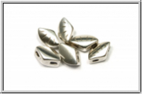 Side Beads "POLONIA" CYMBAL, 7,5x5,3mm, versilbert, Metall, 6 Stk.
