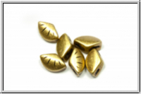 Side Beads "POLONIA" CYMBAL, 7,5x5,3mm, antikmessingfb., Metall, 6 Stk.