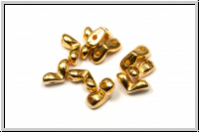 Side Beads "MITAKAS" CYMBAL, 7,8x3,7mm, vergoldet, Metall, 10 Stk.