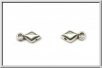 Bead Ending "SYKIA", CYMBAL, 5x10,7mm, versilbert, Metall, 1 Paar
