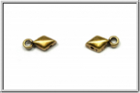 Bead Ending "SYKIA", CYMBAL, 5x10,7mm, antikmessingfb., Metall, 1 Paar