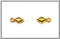 Bead Ending "SYKIA", CYMBAL, 5x10,7mm, vergoldet, Metall, 1 Paar