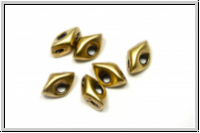 Side Beads "TRIPITI" CYMBAL, 7,5x5,3mm, antikmessingfb., Metall, 6 Stk.