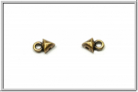 Bead Ending "KLEFTIKO", CYMBAL, 4,7x7mm, antikmessingfb., Metall, 1 Paar