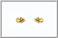 Bead Ending "KLEFTIKO", CYMBAL, 4,7x7mm, vergoldet, Metall, 1 Paar