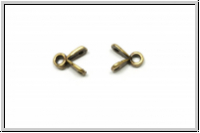 Bead Ending "TRIADES", CYMBAL, 5,9x7,3mm, antikmessingfb., Metall, 1 Paar