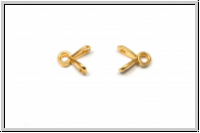 Bead Ending "TRIADES", CYMBAL, 5,9x7,3mm, vergoldet, Metall, 1 Paar