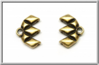 Bead Ending "KALAMOS III", CYMBAL, 15,5x10,9mm, antikmessingfb., Metall, 1 Paar