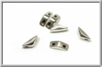 Side Beads "KANAVA" CYMBAL, 7,9x3,2mm, versilbert, Metall, 6 Stk.