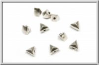 Side Beads "EMBOURIOS" CYMBAL, 3,7x3,2mm, versilbert, Metall, 10 Stk.