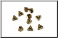 Side Beads "EMBOURIOS" CYMBAL, 3,7x3,2mm, antikmessingfb., Metall, 10 Stk.